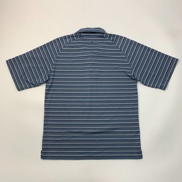 Bolle Polo Shirt Mens S Small Blue Striped Short Sleeve Active Performance Golf - Picture 3 of 10